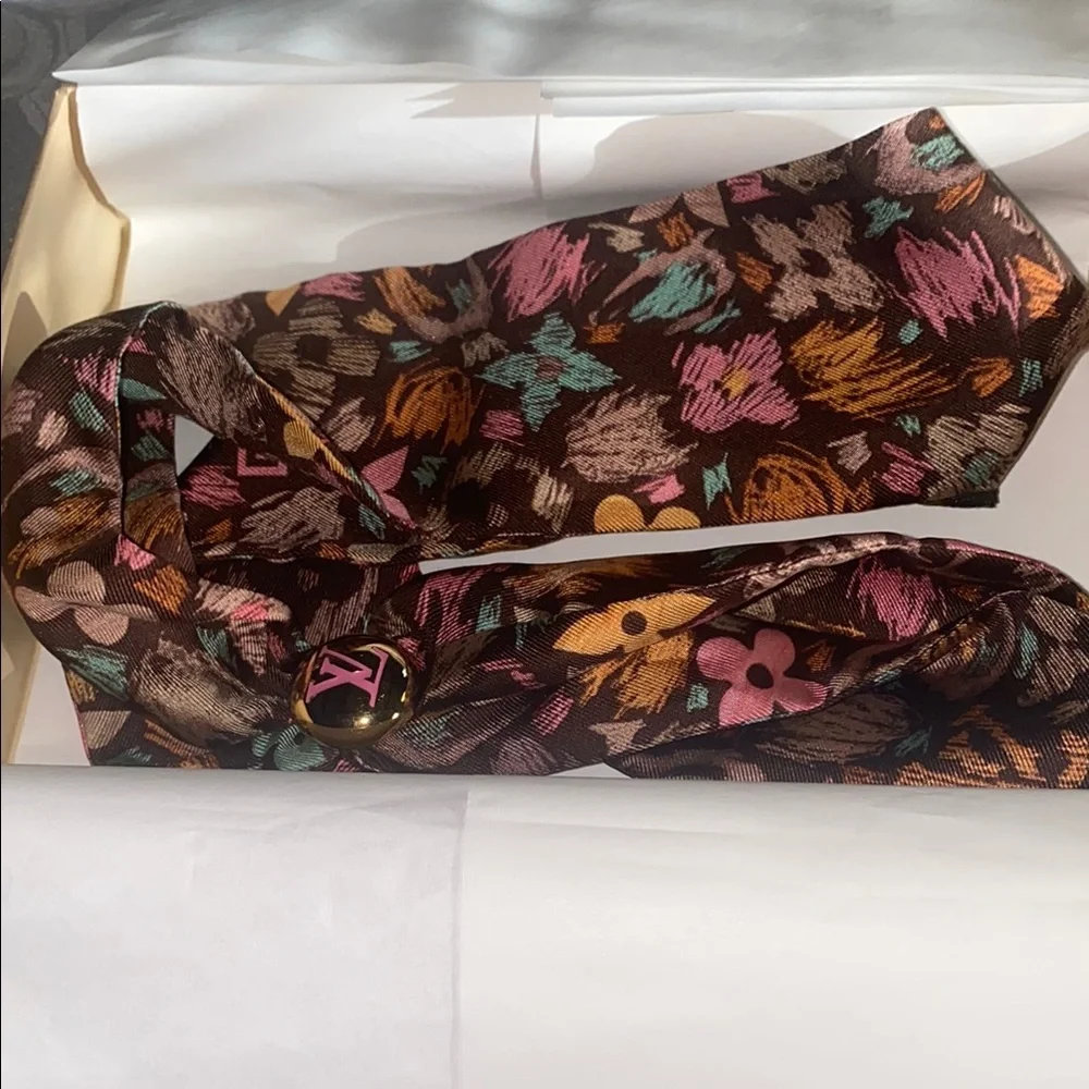 Louis Vuitton Floral Silk Scarf - Pink and Yellow